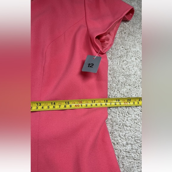 Saks Atrium Collection Vintage 80’s Women’s Pink Pencil Dress 12 Zippered back - Picture 10 of 12